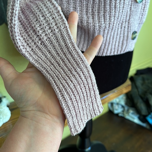 Moon & Madison Oversized Knit Crop Cardigan Sweater - Picture 3 of 7